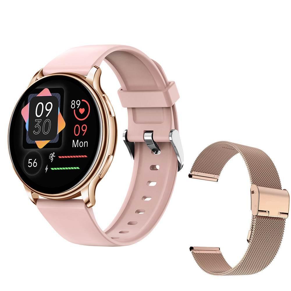 Smart Couple Watch Round Screen Bluetooth Calling Heart Rate Blood Oxygen Sleep Monitoring - Empire P.E