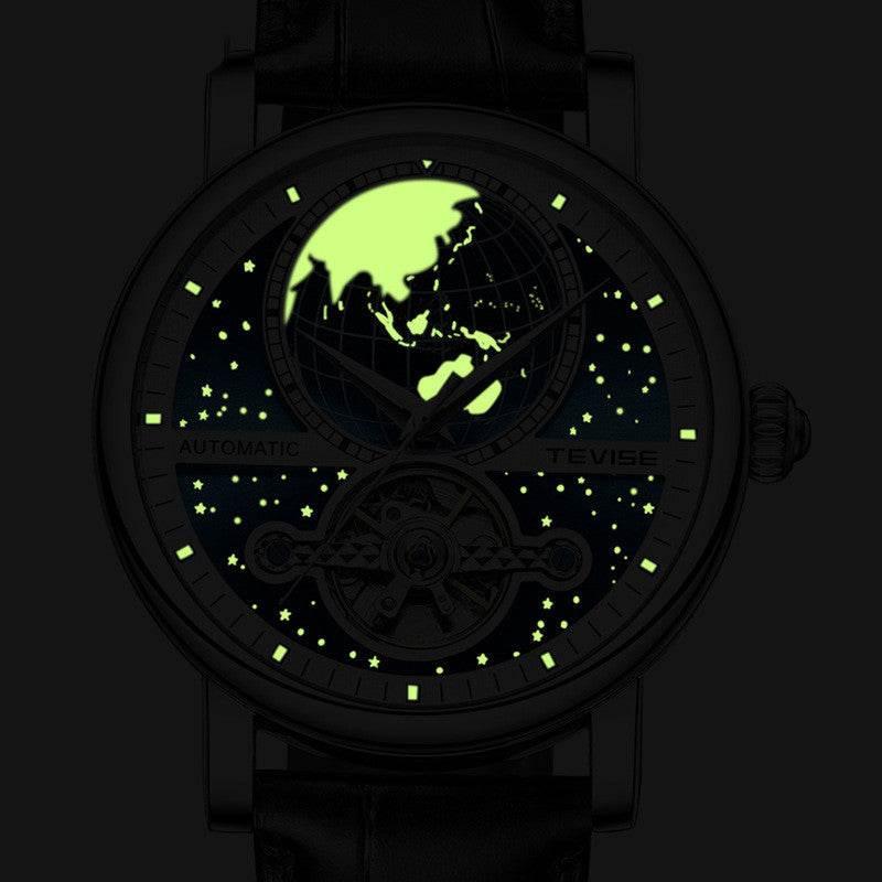 Men's Luminous Leather Casual Waterproof Automatic Mechanical Watch - Empire P.E