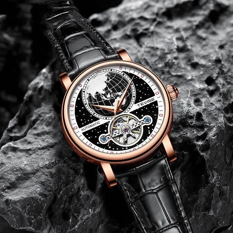 Men's Luminous Leather Casual Waterproof Automatic Mechanical Watch - Empire P.E
