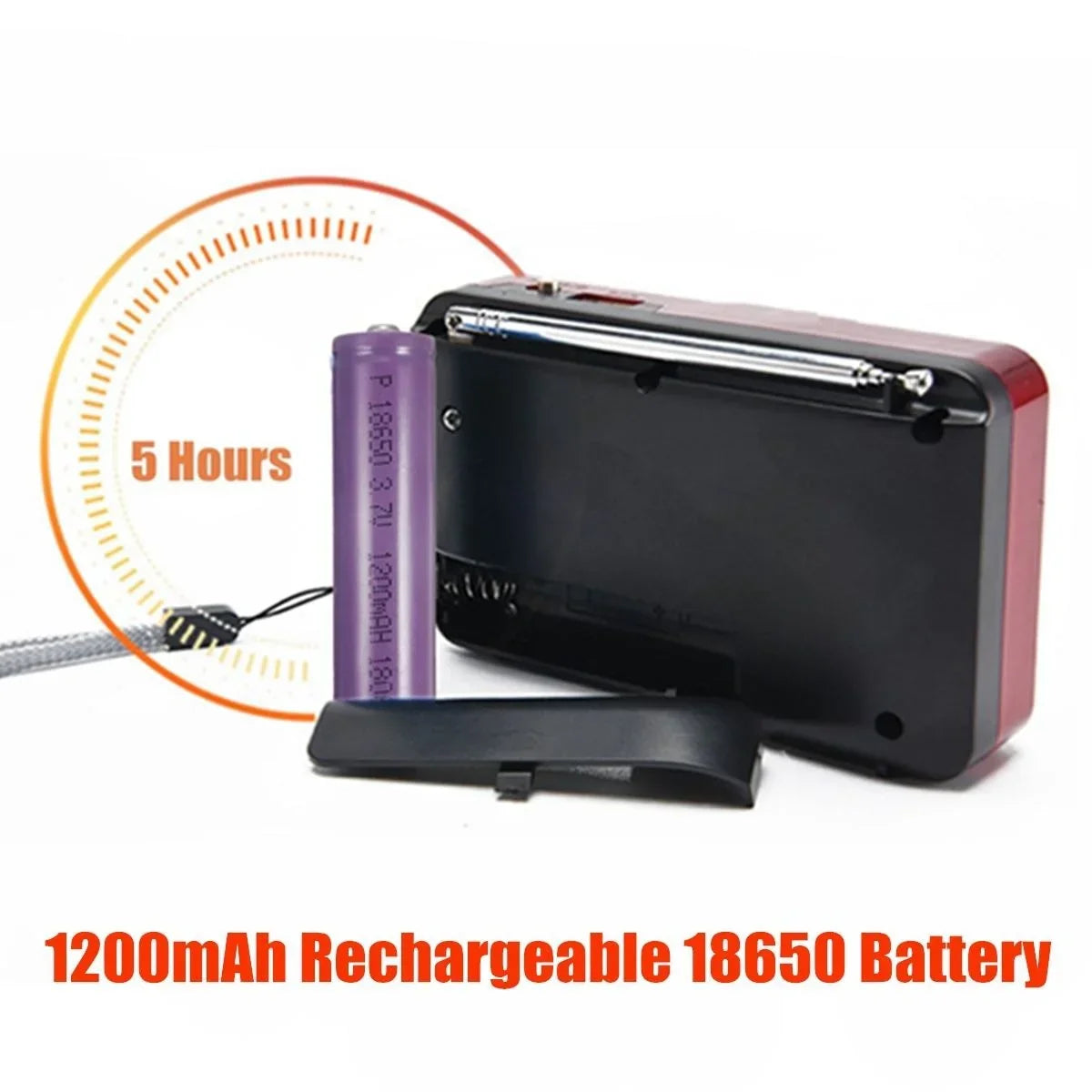 2 size Mini Portable Radio Handheld Rechargeable Digital FM USB TF MP3 Player - Empire P.E