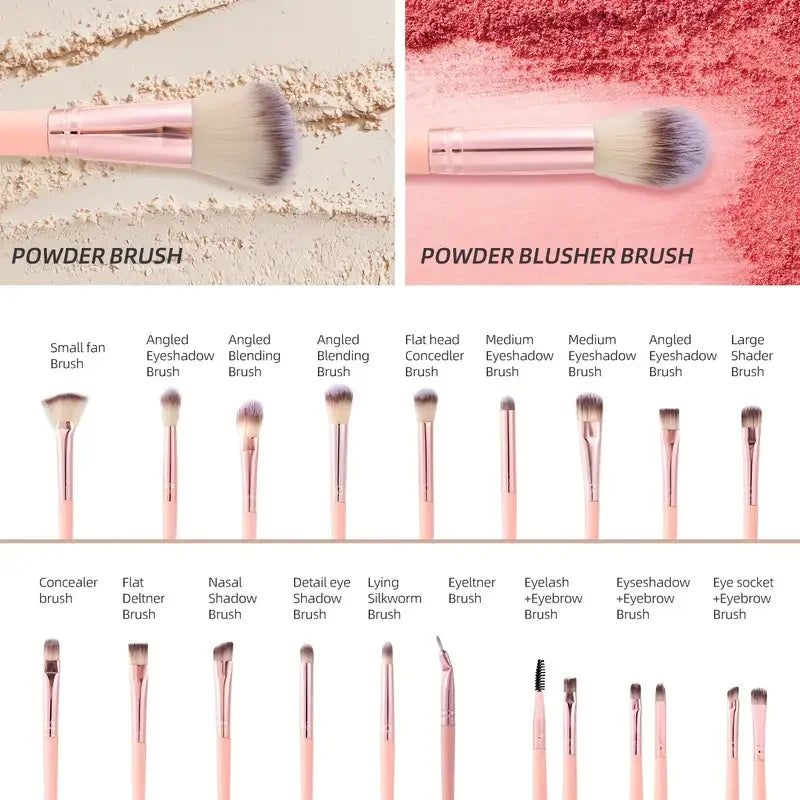20/40 Pink Makeup kit Complete Makeup Brush Set,