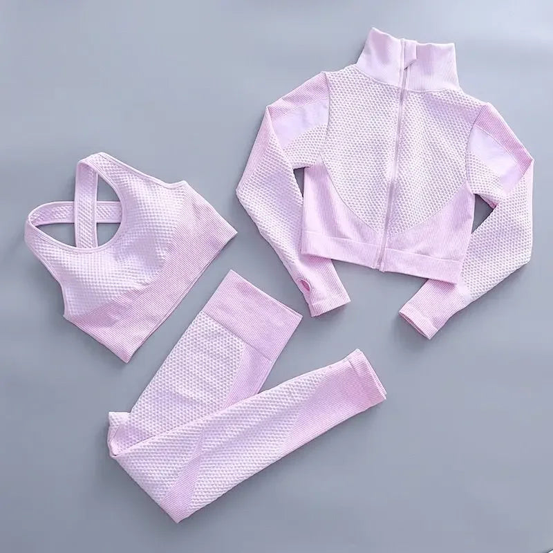 Women Seamless Yoga Sets 2Pcs/3Pcs