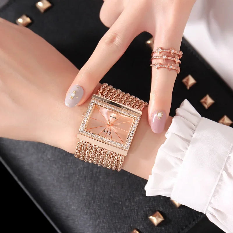 Women Square Bracelet Golden Watches - Empire P.E