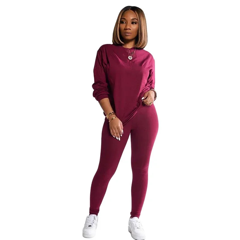 2 piece set stacked leggings clothes - Empire P.E
