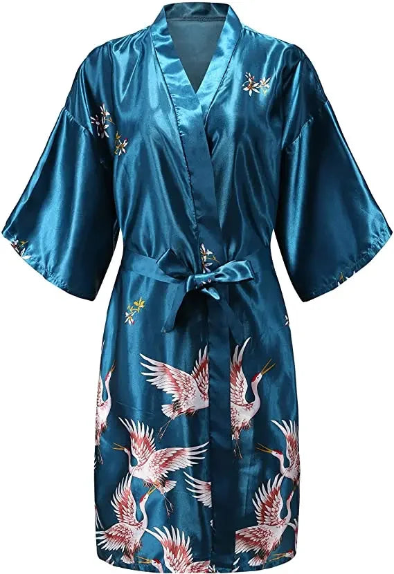 Silk Satin Bathrobe - Empire P.E
