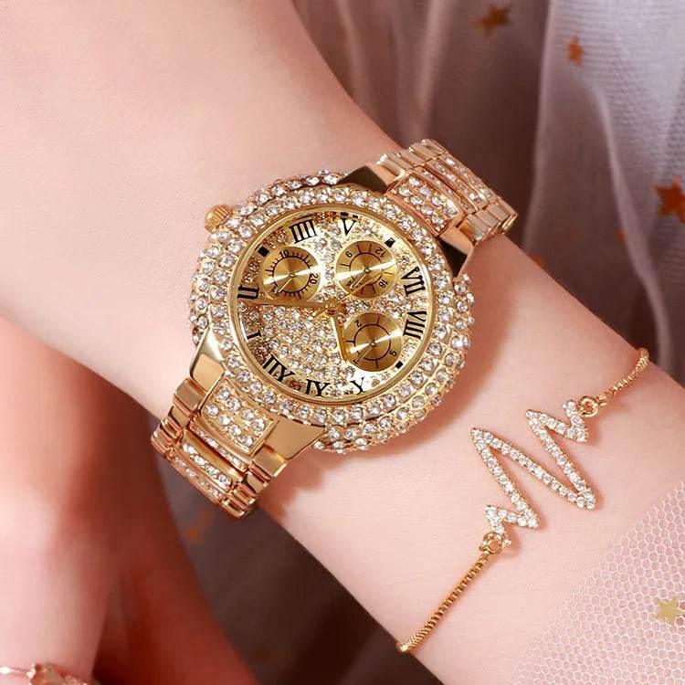Luxury watch women ladies Stainless Steel bracelet watch diamond Fashion waterproof quartz watch relogio feminino Wristwatches - Empire P.E