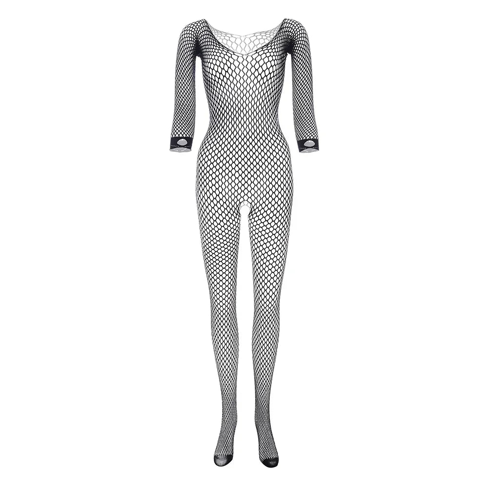 XXXL Plus Size Bodystockings Women Sexy Open Crotch Catsuit - Empire P.E