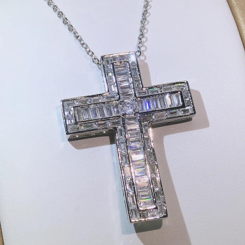 Luxury Jewelry 925 Sterling Silver Cross Pendant