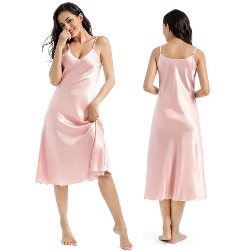 Summer style Satin Silk Nightdress - Empire P.E