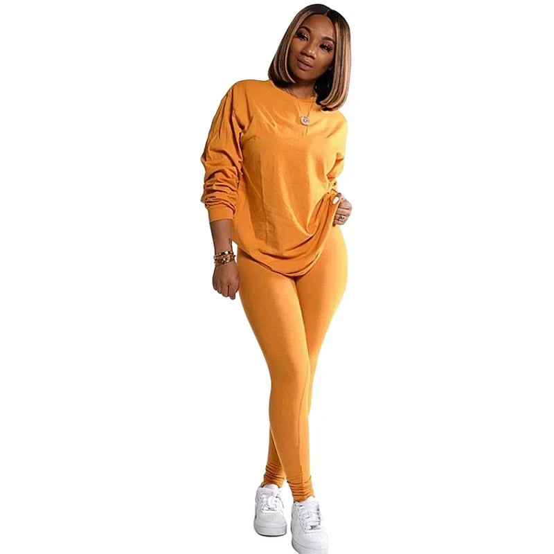 2 piece set stacked leggings clothes - Empire P.E