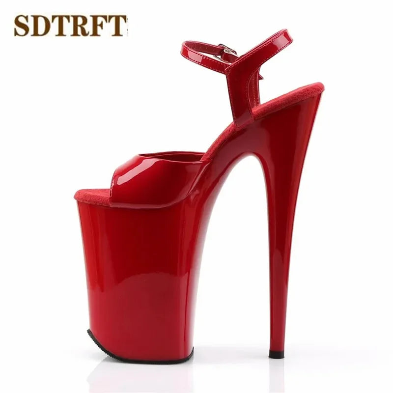 Ankle Strap 9 Inch 23cm Thin High Heels Pumps 13cm Platform - Empire P.E