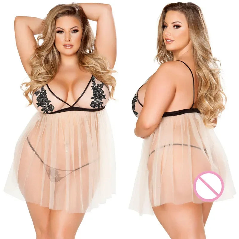 5XL Plus Size Women Lace Bodysuit Sexy Lingerie - Empire P.E