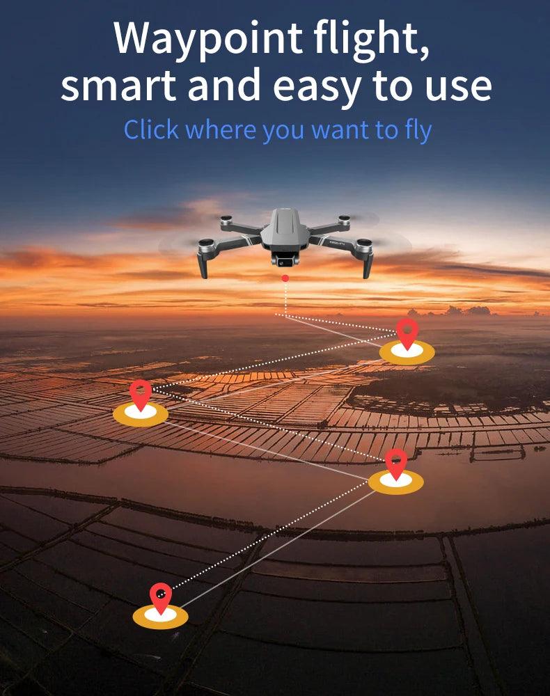 F4 Drone GPS 4K HD Mechanical Gimbal Camera System Supports TF Card Drones RC Quadcopter Stabilier Distance 2km Flight 25 Min - Empire P.E