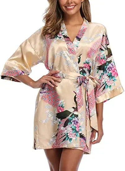 Satin Silk Bridesmaid Robe - Empire P.E