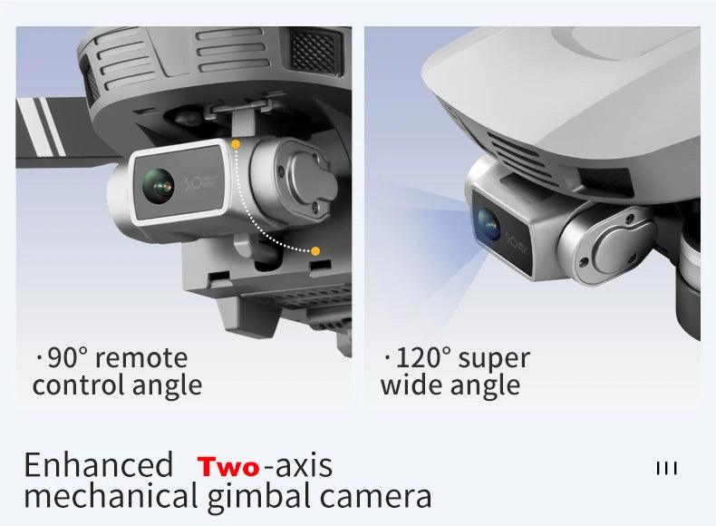 F4 Drone GPS 4K HD Mechanical Gimbal Camera System Supports TF Card Drones RC Quadcopter Stabilier Distance 2km Flight 25 Min - Empire P.E