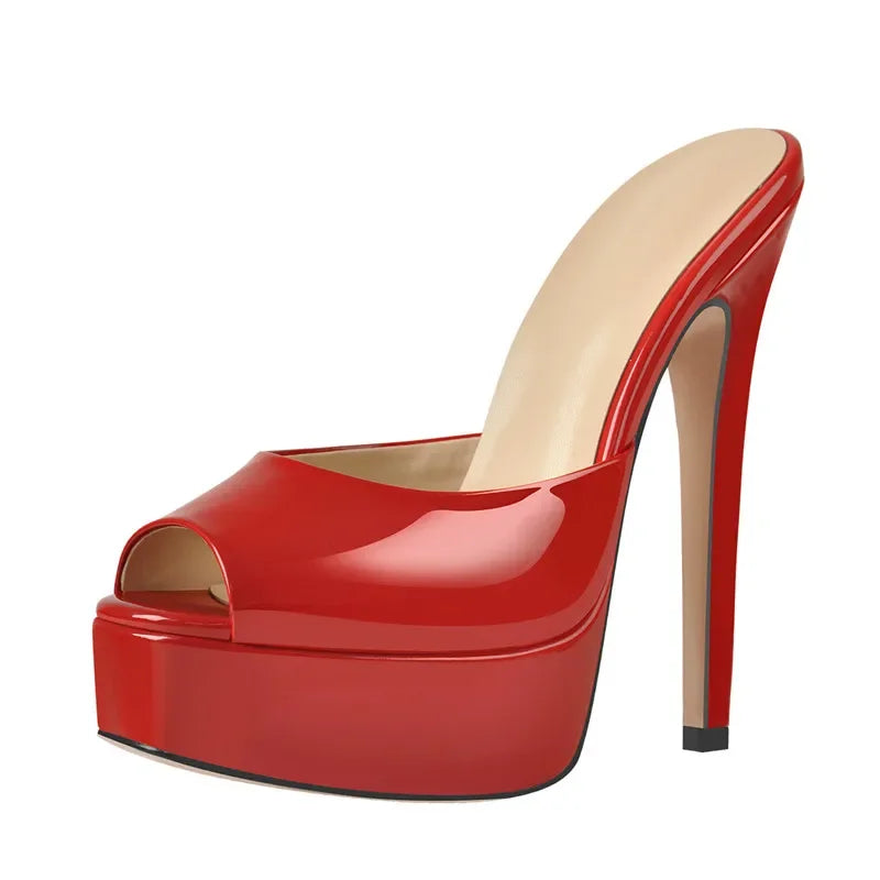 Peep Toe Stiletto High Heels - Empire P.E
