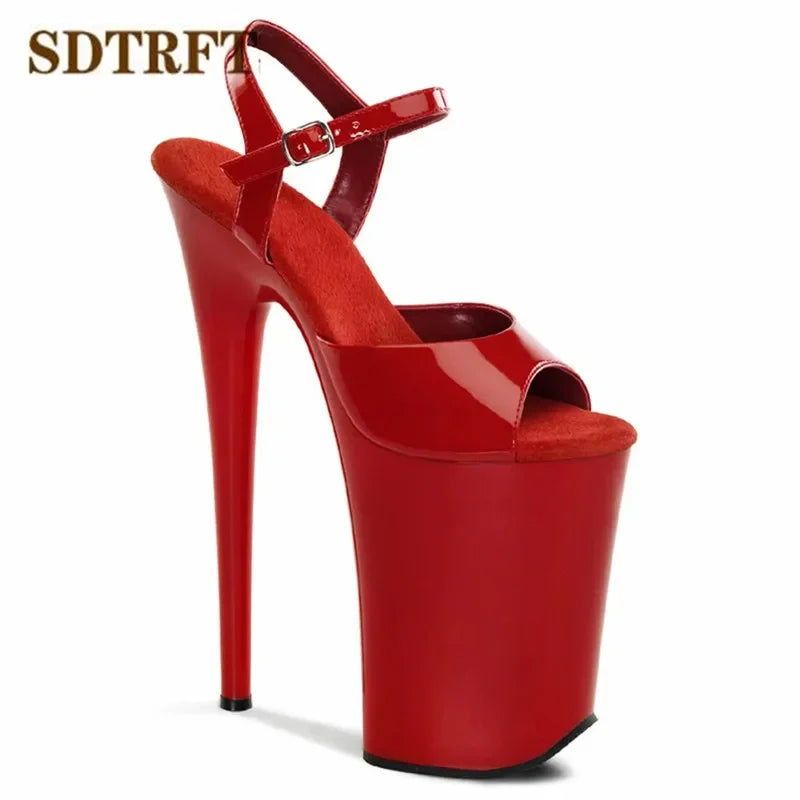 Ankle Strap 9 Inch 23cm Thin High Heels Pumps 13cm Platform - Empire P.E