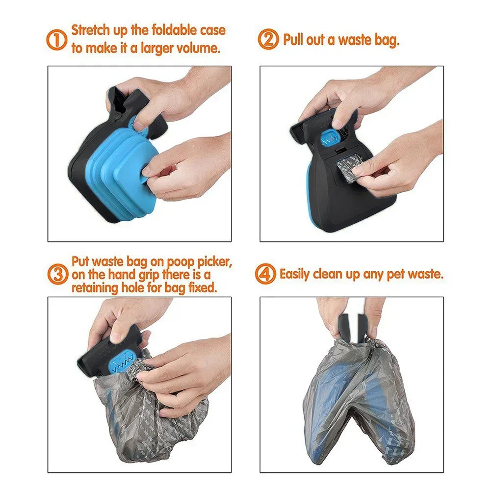 Dog Poop Bag Dispenser Travel Foldable Pooper Scooper - Empire P.E