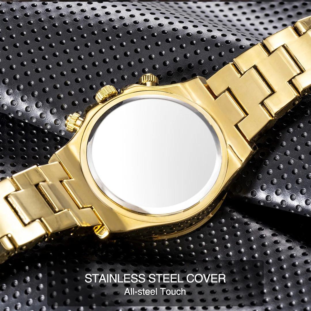 Hip Hop Calendar Watch For Men Stylsih Ice Out Green Diamond - Empire P.E