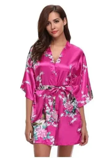 Satin Silk Bridesmaid Robe - Empire P.E