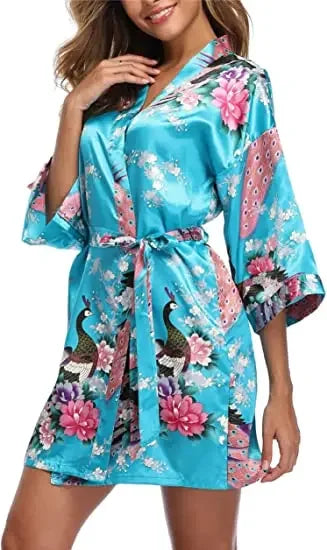 Satin Silk Bridesmaid Robe - Empire P.E