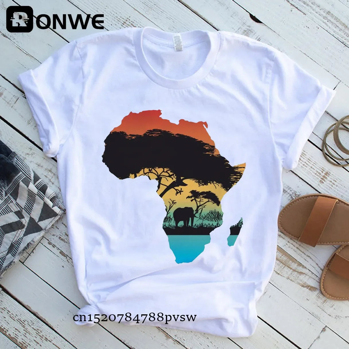 Africa Map Graphic Women T-shirts - Empire P.E