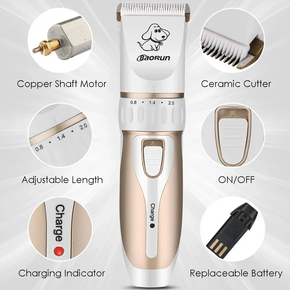 Professional Dog Hair Trimmer Rechargeable Pet Clippers - Empire P.E