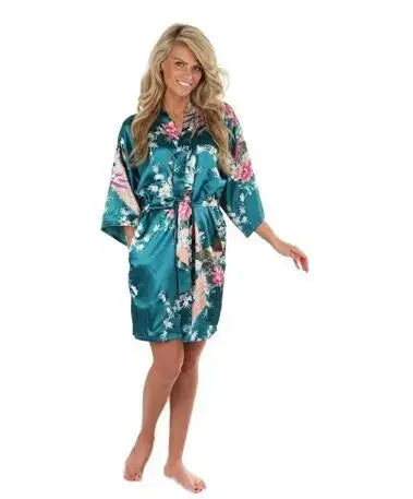 Satin Silk Bridesmaid Robe - Empire P.E