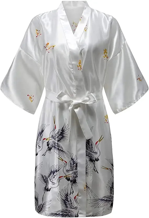 Silk Satin Bathrobe - Empire P.E