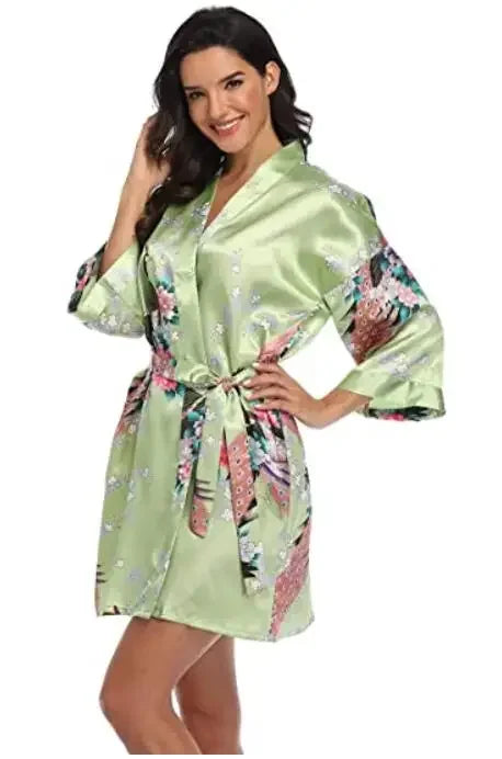 Satin Silk Bridesmaid Robe - Empire P.E