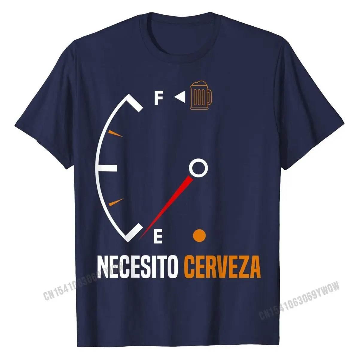 Mexican beer necesito cerveza T-Shirt Cotton Mens Tops - Empire P.E
