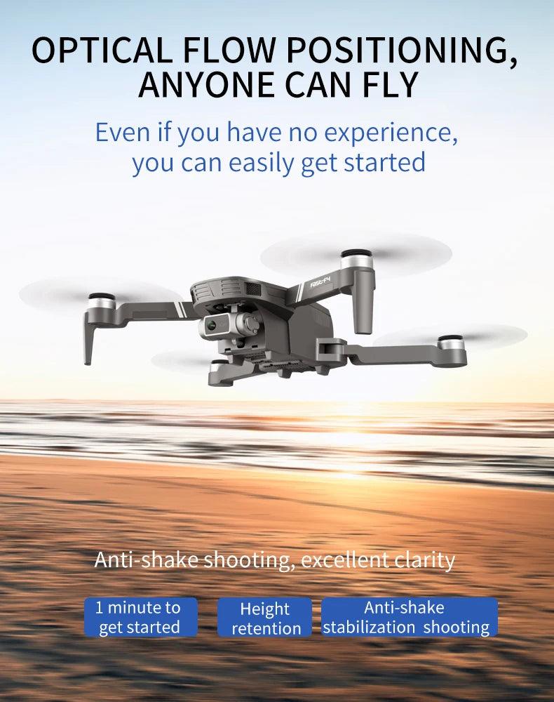 F4 Drone GPS 4K HD Mechanical Gimbal Camera System Supports TF Card Drones RC Quadcopter Stabilier Distance 2km Flight 25 Min - Empire P.E