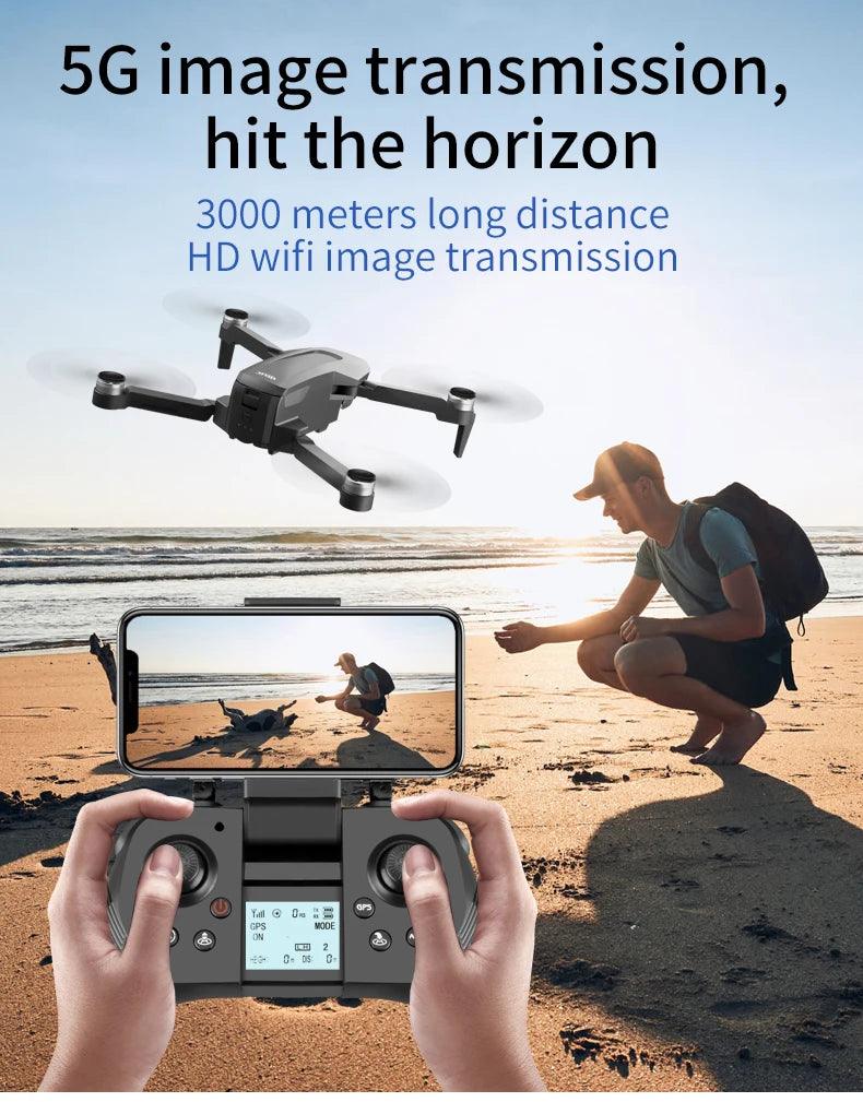 F4 Drone GPS 4K HD Mechanical Gimbal Camera System Supports TF Card Drones RC Quadcopter Stabilier Distance 2km Flight 25 Min - Empire P.E