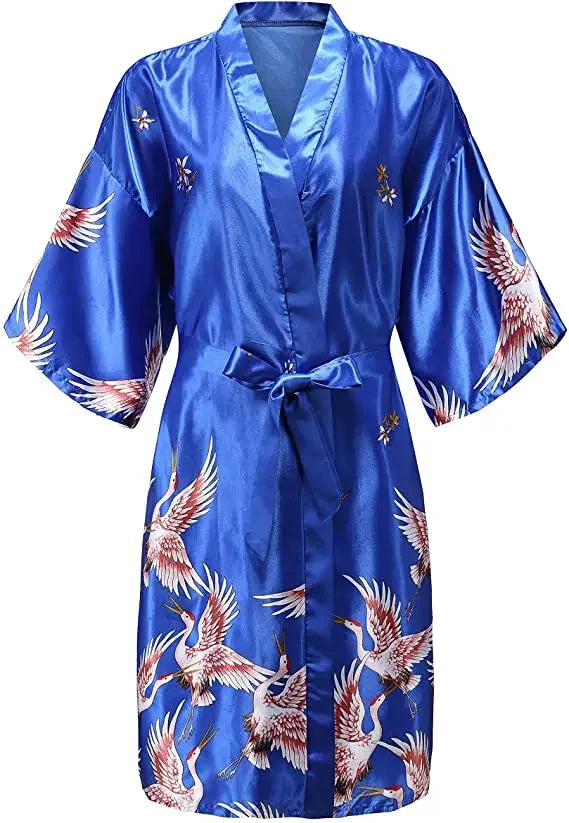 Silk Satin Bathrobe - Empire P.E