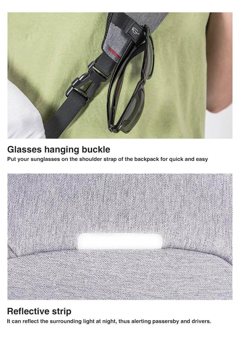 Mixi Men One Shoulder Backpack Women Sling Bag Crossbody USB Boys Cycling Sports Travel Versatile Fashion Bag Student School - Empire P.E