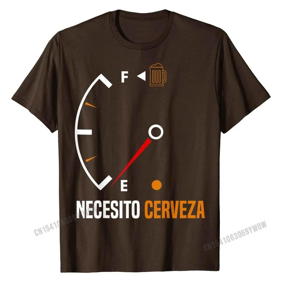Mexican beer necesito cerveza T-Shirt Cotton Mens Tops - Empire P.E