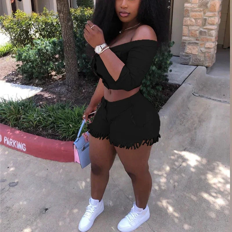 2 Piece Set Outfits Tracksuit Plus Size Casual Streetwear - Empire P.E