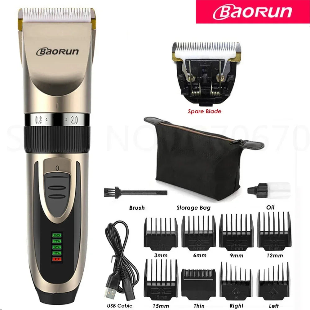 BaoRun Dog Clippers Dogs Grooming Clipper Shaver USB Rechargeable Professional - Empire P.E