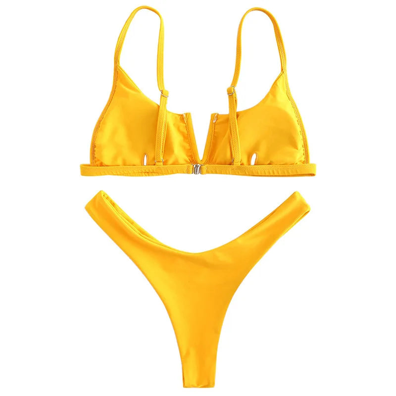New V Neck Bikini Swimsuits - Empire P.E