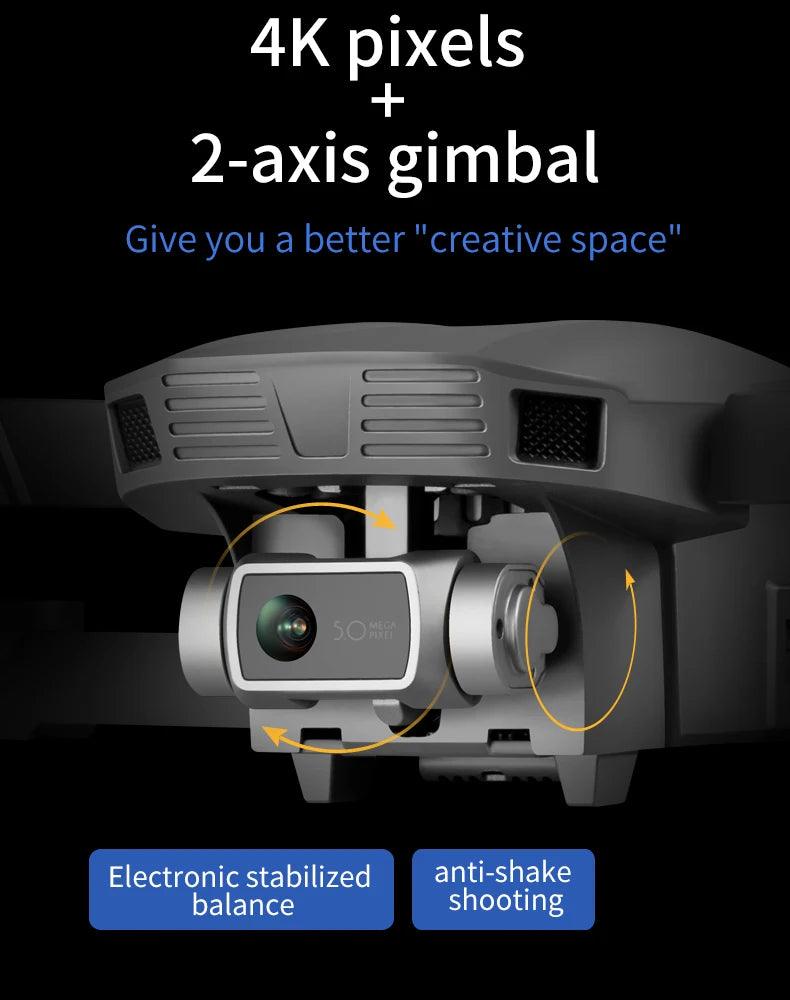F4 Drone GPS 4K HD Mechanical Gimbal Camera System Supports TF Card Drones RC Quadcopter Stabilier Distance 2km Flight 25 Min - Empire P.E