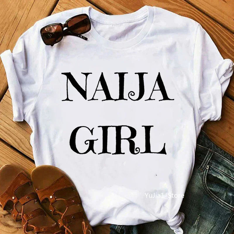 Flower Curly Puff Hair African Black Girl Print Tee Shirt - Empire P.E
