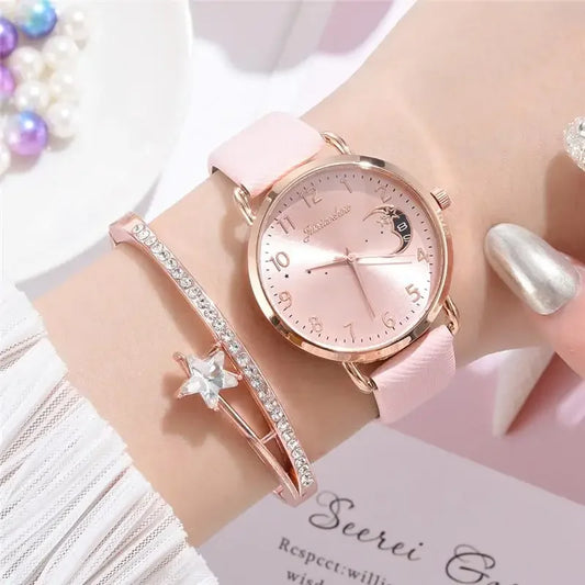 Women's Fashion Quartz Leather Wristwatches