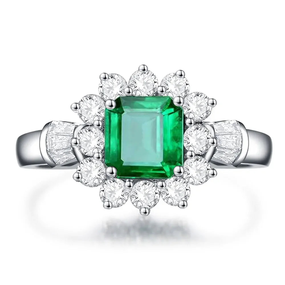 Vintage Emerald Gemstone Lab Diamond - Empire P.E