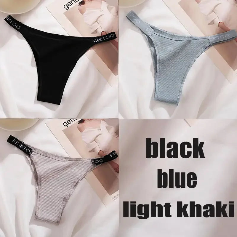 3PCS/Set Cotton Panties Briefs Sexy Thong Women's Underwear Lingerie - Empire P.E