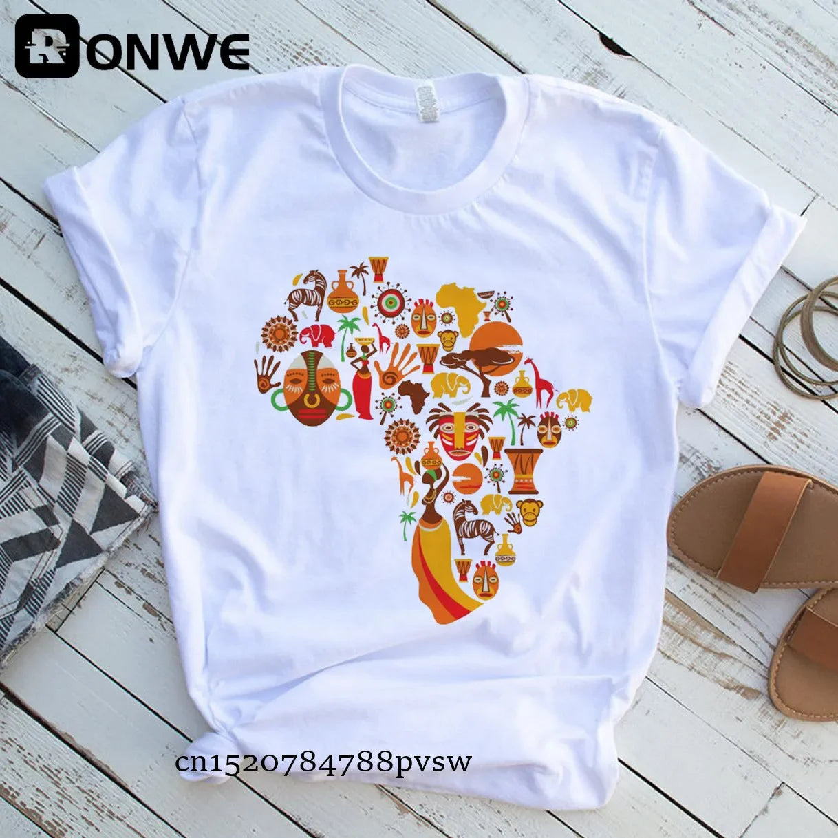 Africa Map Graphic Women T-shirts - Empire P.E