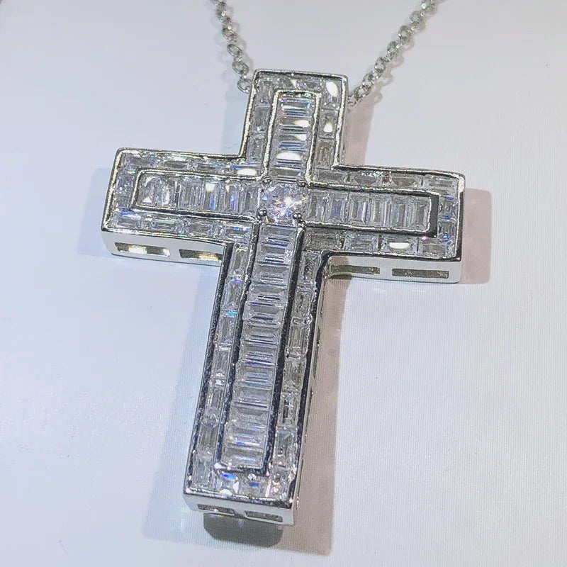 Luxury Jewelry 925 Sterling Silver Cross Pendant
