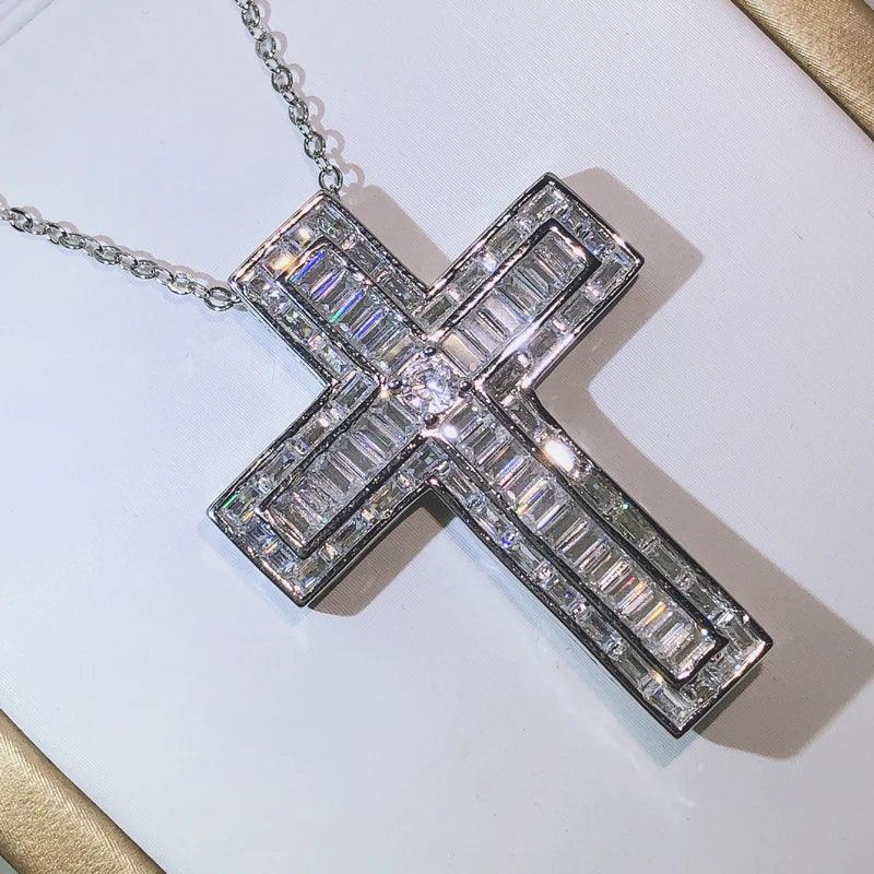 Luxury Jewelry 925 Sterling Silver Cross Pendant