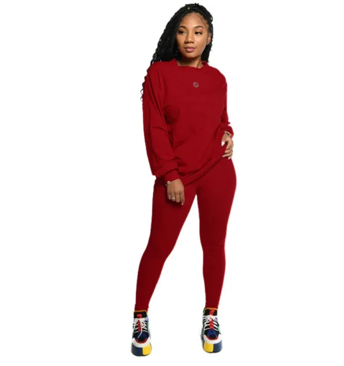 2 piece set stacked leggings clothes - Empire P.E