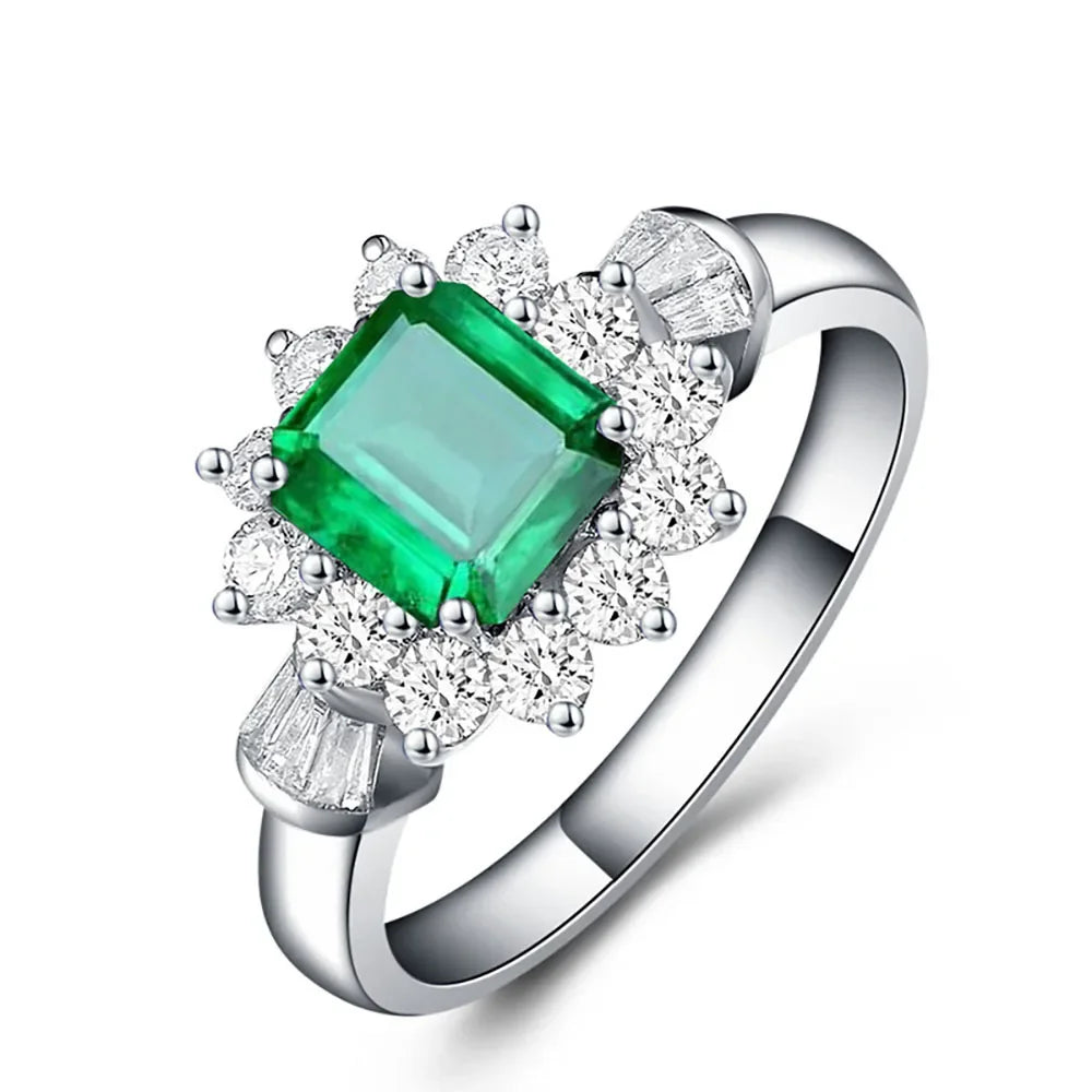 Vintage Emerald Gemstone Lab Diamond - Empire P.E