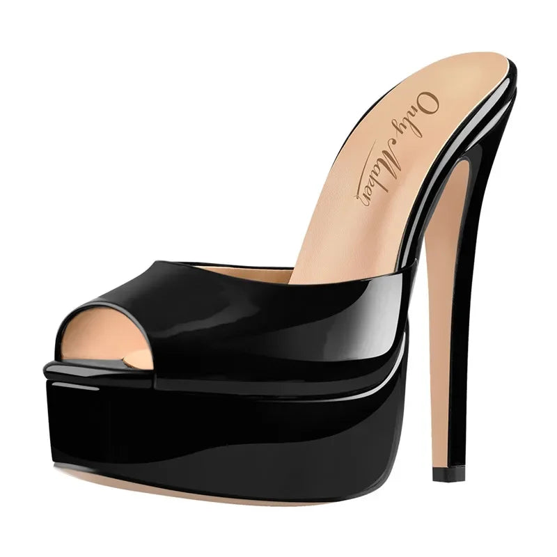 Peep Toe Stiletto High Heels - Empire P.E